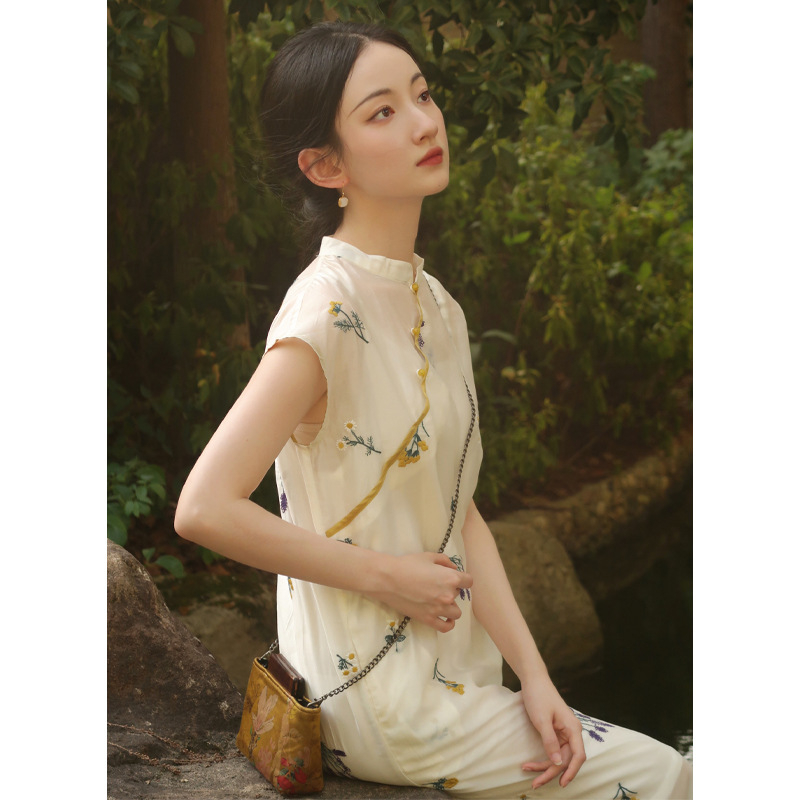 351 Jasper dizajnerska cheongsam haljina sa trakama