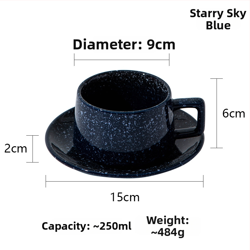 Set ceramic pentru cafea, cești și farfurioare în stil japonez, calitate premium