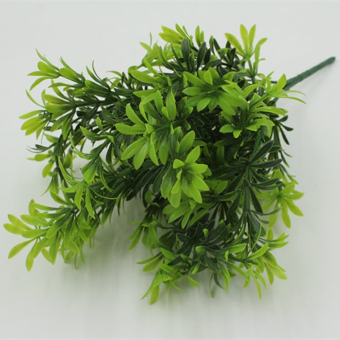 Verde artificial pentru pereți despărțitori cu flori din plastic – materiale decorative cu 7 ramuri