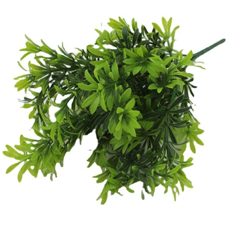 Verde artificial pentru pereți despărțitori cu flori din plastic – materiale decorative cu 7 ramuri