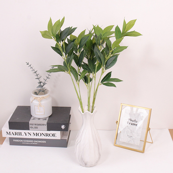 Buchet de frunze artificiale de dafin și Osmanthus – pentru fotografie și decor, verdeață pentru ghivece, amenajări exterioare, înălțime 30–100 cm