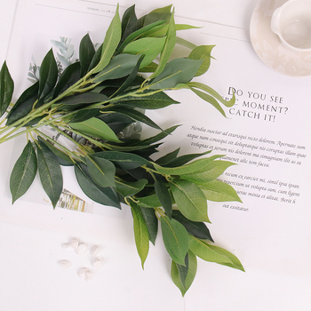 Buchet de frunze artificiale de dafin și Osmanthus – pentru fotografie și decor, verdeață pentru ghivece, amenajări exterioare, înălțime 30–100 cm
