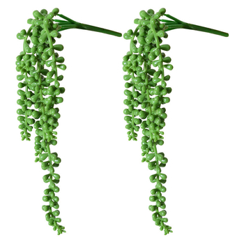 Lover's Tears succulent artificial, plantă agățătoare în ghiveci cu mărgele Buddha, 35 cm înălțime