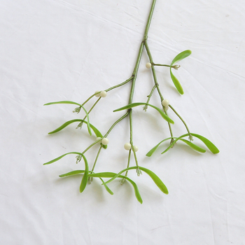 Flori artificiale moderne, plante verzi cu fructe verzi-perle, decor pentru casă și ornament de intrare