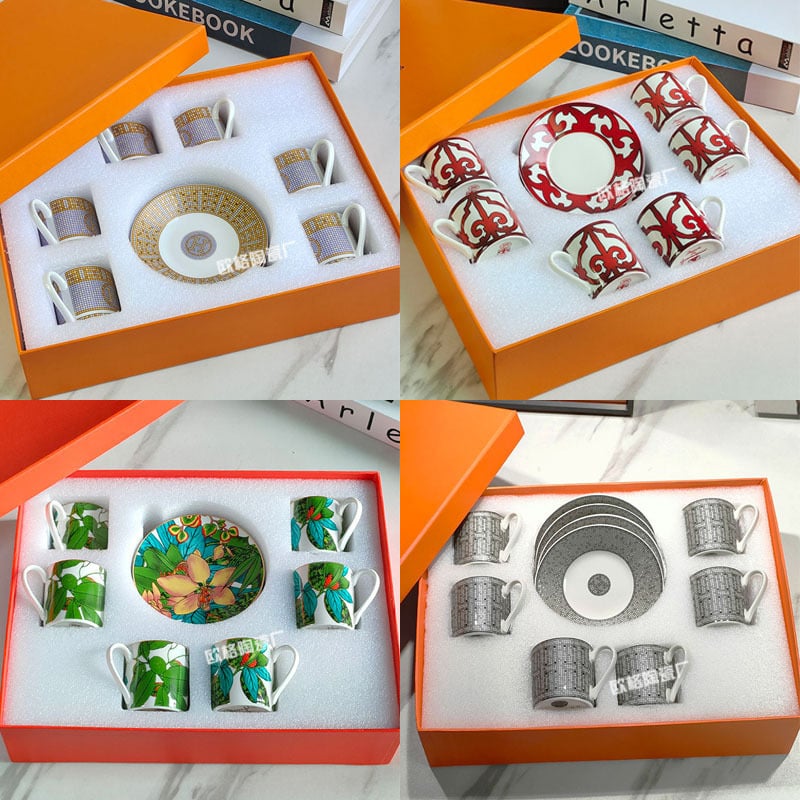 Set espresso cu 12 piese și farfurioare, Nordic stil, design minimalist pentru casă și birou