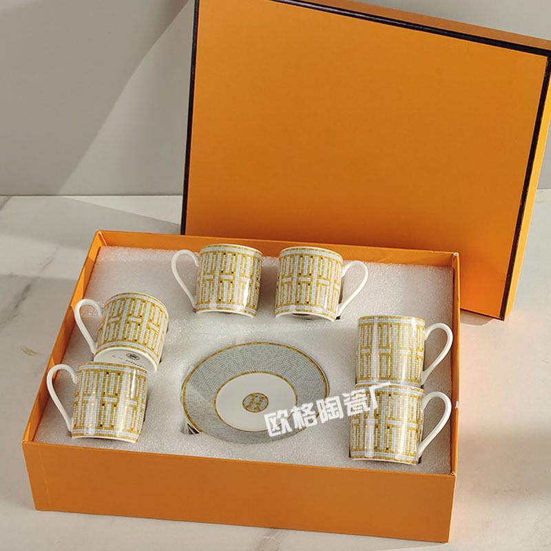 Set espresso cu 12 piese și farfurioare, Nordic stil, design minimalist pentru casă și birou