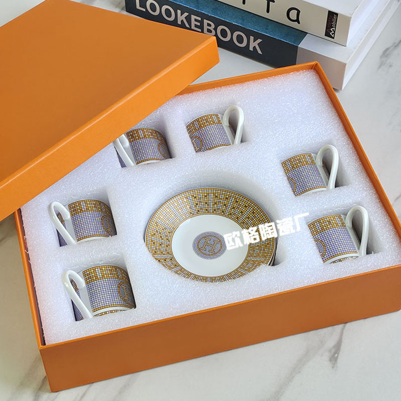Set espresso cu 12 piese și farfurioare, Nordic stil, design minimalist pentru casă și birou