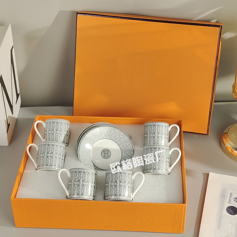 Set espresso cu 12 piese și farfurioare, Nordic stil, design minimalist pentru casă și birou