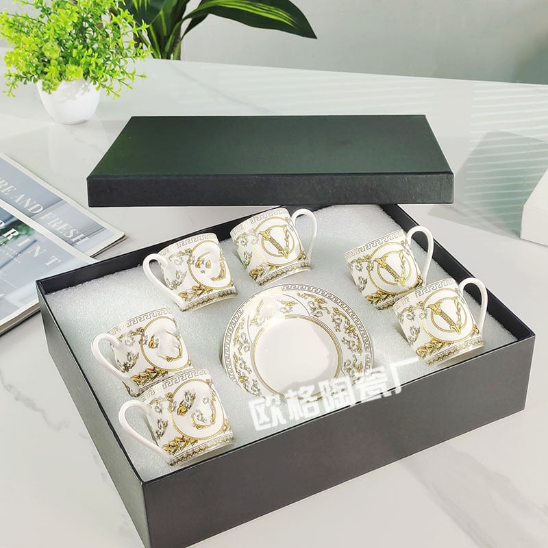 Set espresso cu 12 piese și farfurioare, Nordic stil, design minimalist pentru casă și birou