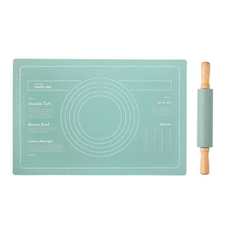 Covoraș din silicon pentru frământat aluat, stil Nordic, placă groasă pentru aluat, din plastic, calitate alimentară, pentru coacere, rulou de întins și covoraș de frământat