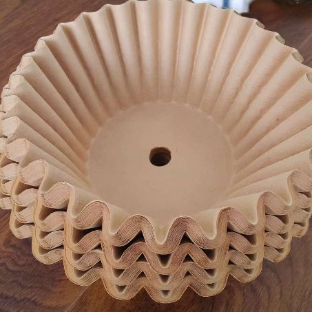 Filtru de cafea pour-over, gros, perforat, din fibră de lemn, mărimea 155/250