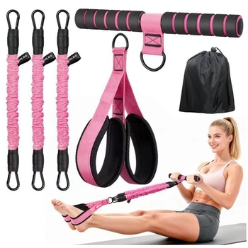 Bandă de rezistență cu pedală, versiune îmbunătățită, pentru ajutor la abdomene, exerciții acasă, protecția talpilor și tonifierea picioarelor