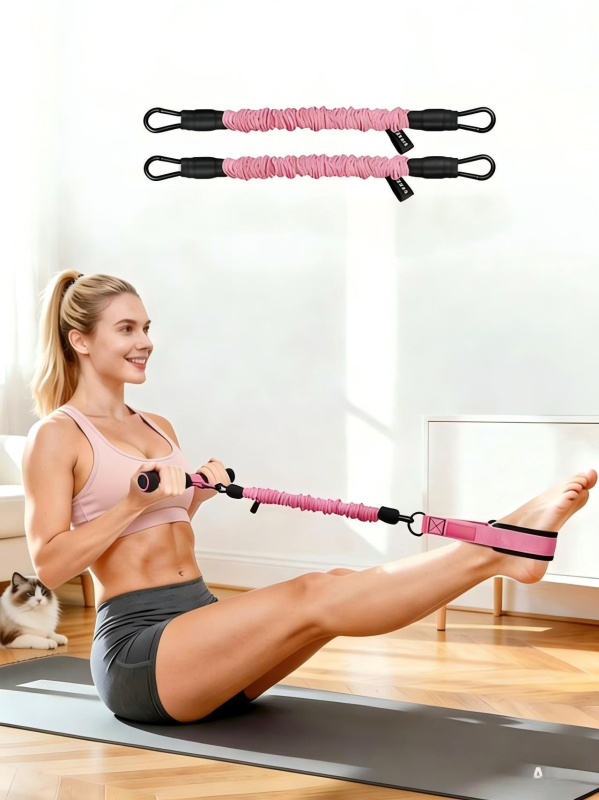 Bandă de rezistență cu pedală, versiune îmbunătățită, pentru ajutor la abdomene, exerciții acasă, protecția talpilor și tonifierea picioarelor