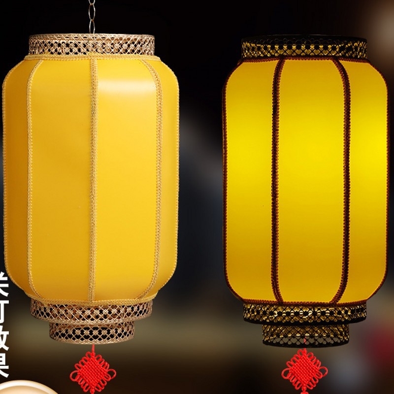 Fenar din piele de oaie cu logo imprimat – pentru exterior, felinare roșii în stilul orașului antic chinezesc, impermeabile, design clasic chinez