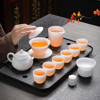Set de ceai Gongfu din porțelan pentru acasă și birou