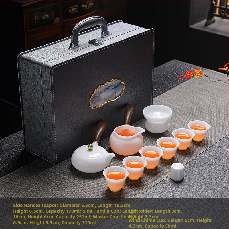 Set de ceai Gongfu din porțelan pentru acasă și birou