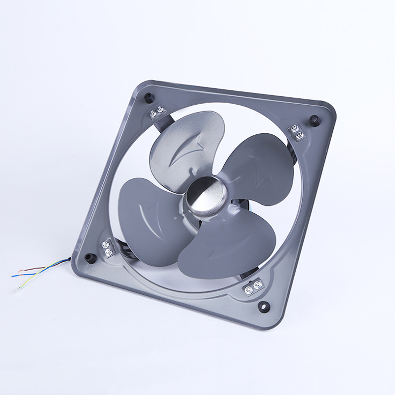 Ventilator de evacuare pentru bucătărie, carcasă metalică pătrată, cu viteză mare, funcționare silențioasă