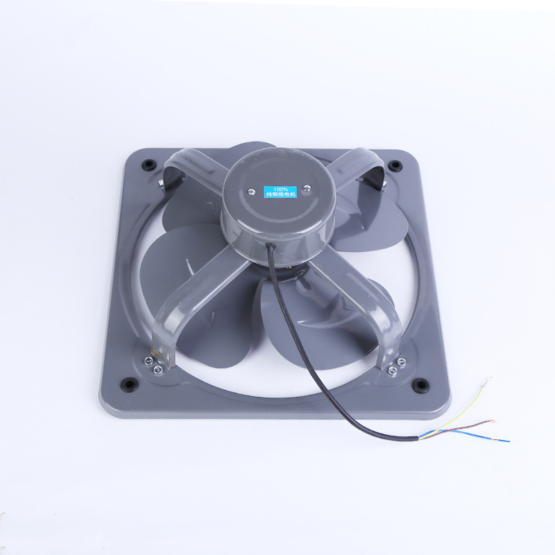 Ventilator de evacuare pentru bucătărie, carcasă metalică pătrată, cu viteză mare, funcționare silențioasă