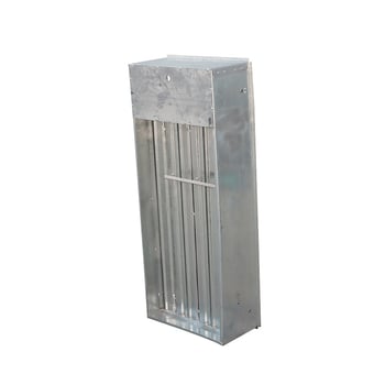Ieșire de aer galvanizată cu presiune pozitivă, control electric de la distanță, evacuare fum cu mai multe palete pentru casa scărilor din supermarket