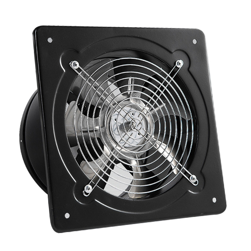 Ventilator de evacuare de 6 inch pentru baie, tip fereastră, montaj pe perete, negru, rezistent la praf, ventilator de bucătărie