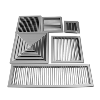 Orificiu de aer din aliaj de aluminiu cu lamele, rotund sau pătrat, cu un singur strat sau dublu pentru climatizare centrală