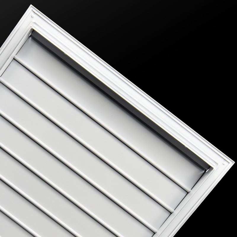 Ventil de aer reglabil cu palete simple, protecție la ploaie pentru tavan, aliaj de aluminiu, evacuare și admisie a aerului pentru fereastră