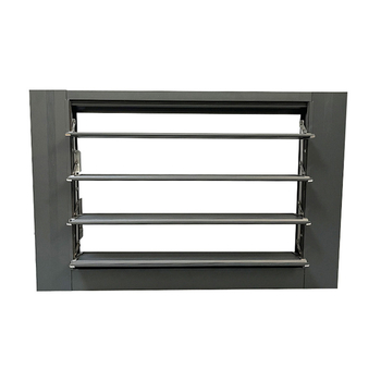 Ventilație pentru perete exterior din aliaj de aluminiu, lamele reglabile, acționare manuală, impermeabilă și respirabilă