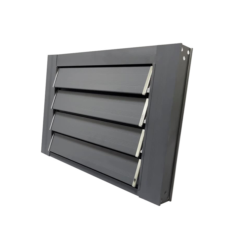 Ventilație pentru perete exterior din aliaj de aluminiu, lamele reglabile, acționare manuală, impermeabilă și respirabilă