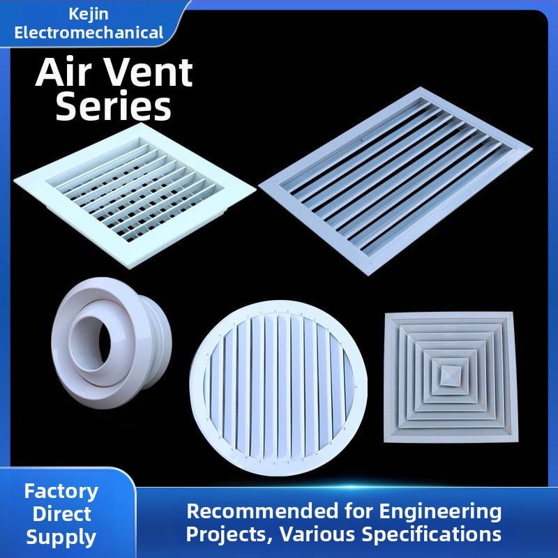 Ventilație din aliaj de aluminiu, cu formă rotundă și pătrată, ventil de evacuare, lamele impermeabile