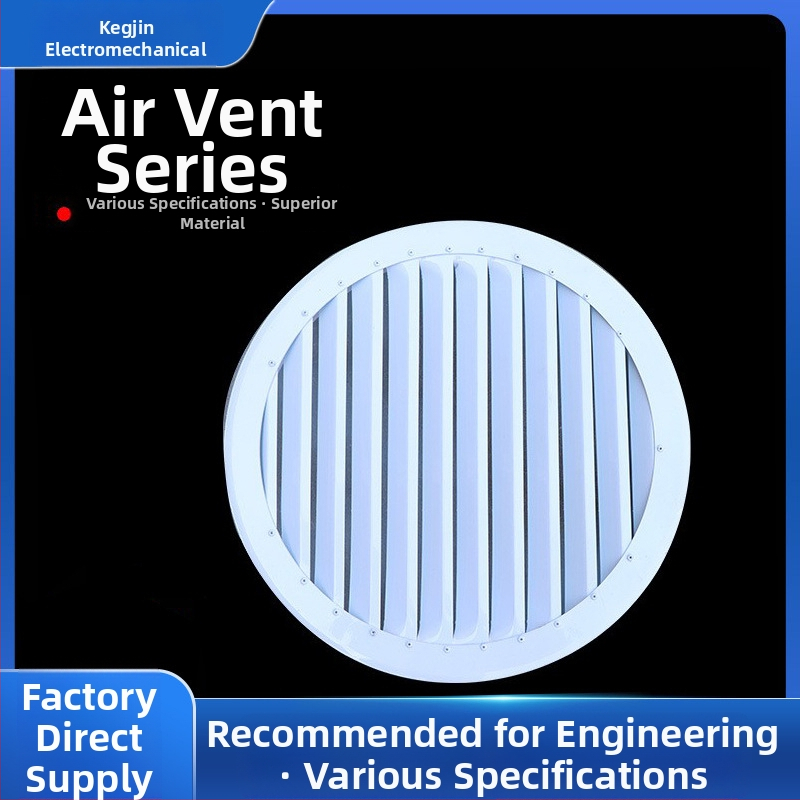 Ventilație din aliaj de aluminiu, cu formă rotundă și pătrată, ventil de evacuare, lamele impermeabile