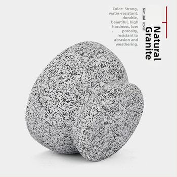 Mojar din granit natural pentru usturoi cu pistil din piatră – uz casnic