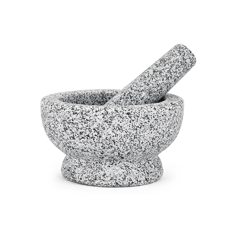 Mojar din granit natural pentru usturoi cu pistil din piatră – uz casnic