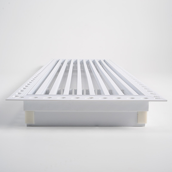 Grilă încastrată din gips-carton, din oțel-plastic, pentru ieșirea de aer a climatizării centrale