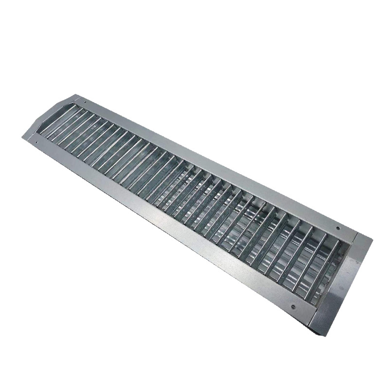 Grilă lineară cu lamele, ieșire de aer pentru conducte, dublu strat, oțel galvanizat