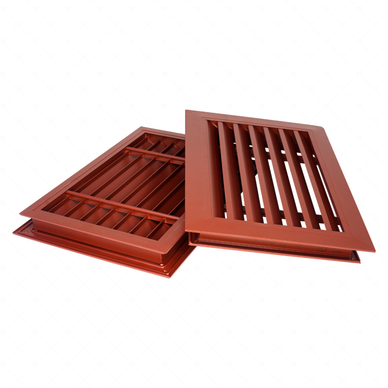 Ventil cu lamele dublu pentru ușa băii, din aliaj de aluminiu, aer de intrare și ieșire