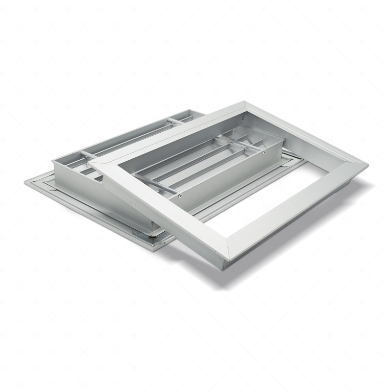 Ventil cu lamele dublu pentru ușa băii, din aliaj de aluminiu, aer de intrare și ieșire