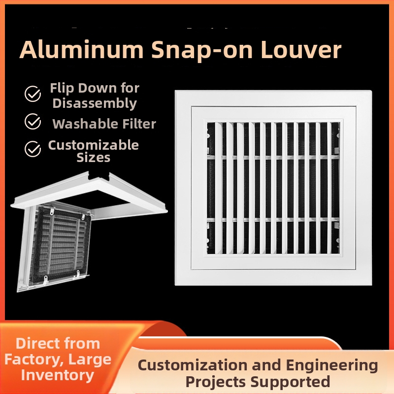 Difuzor de aer de tavan din aluminiu cu lamele pentru climatizare centrală, ieșire de aer din aliaj de aluminiu pentru uz casnic