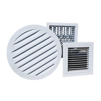 Ventilație cu lame din aliaj de aluminiu pentru perete exterior, dublu strat, protecție la ploaie și vânt, formă pătrată și circulară