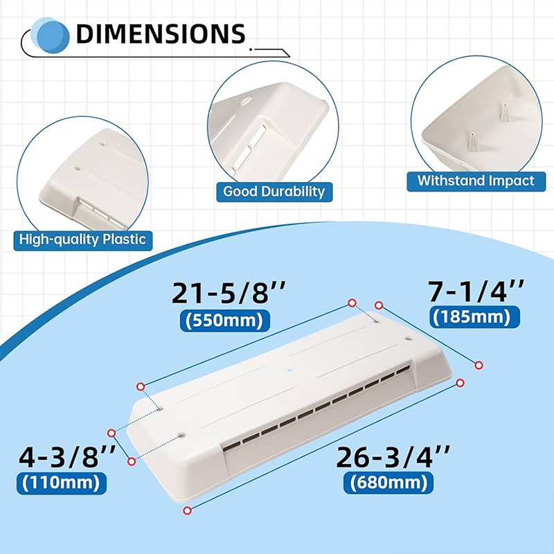 Capac de ventilație pentru frigider HECASA RV, Compatibil cu ventilațiile Dometic, Capac de înlocuire universal