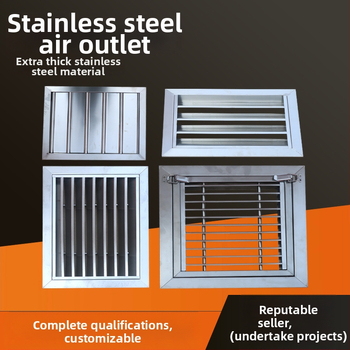 Orificiu de aer cu lamele din oțel inoxidabil 304, pentru exterior, rezistent la ploaie, lameli simple/duble pentru climă