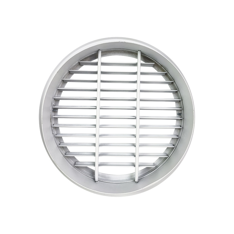 Orificiu circular de aer din aliaj de aluminiu, grilă lamelară pentru pereți exteriori