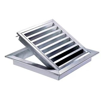 Ventilație din oțel inoxidabil cu lamele, ușă de inspecție simplă/dublă, montaj pe perete exterior pentru climatizare centrală