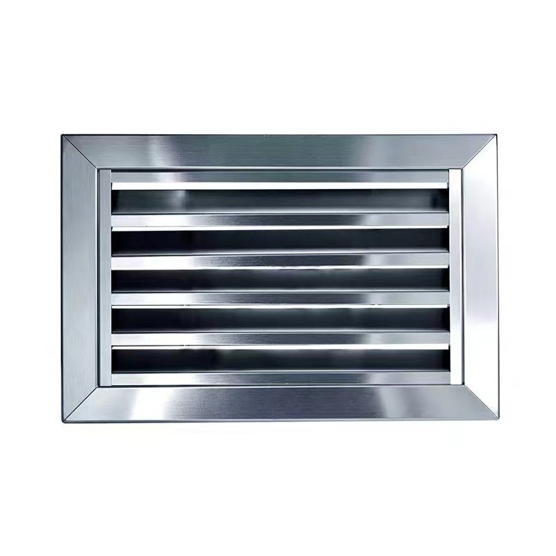 Ventilație din oțel inoxidabil cu lamele, ușă de inspecție simplă/dublă, montaj pe perete exterior pentru climatizare centrală