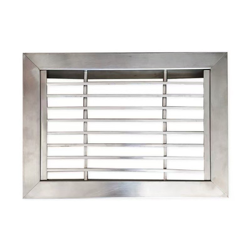 Ventilație din oțel inoxidabil cu lamele, ușă de inspecție simplă/dublă, montaj pe perete exterior pentru climatizare centrală