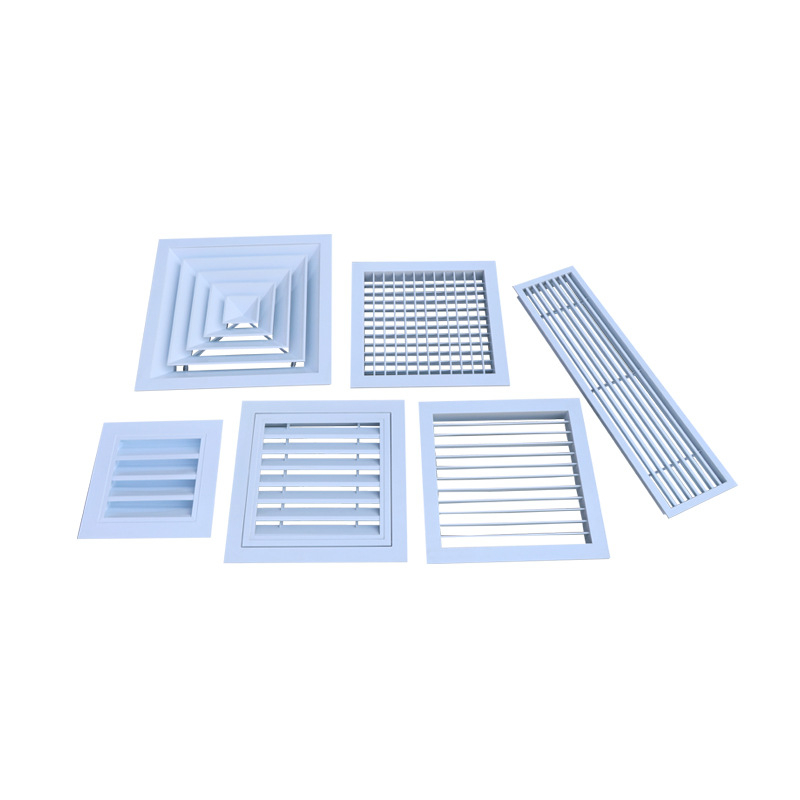 Ventilație lamelară din aliaj de aluminiu pentru aer condiționat, perete exterior – protecție împotriva ploii și razelor de soare
