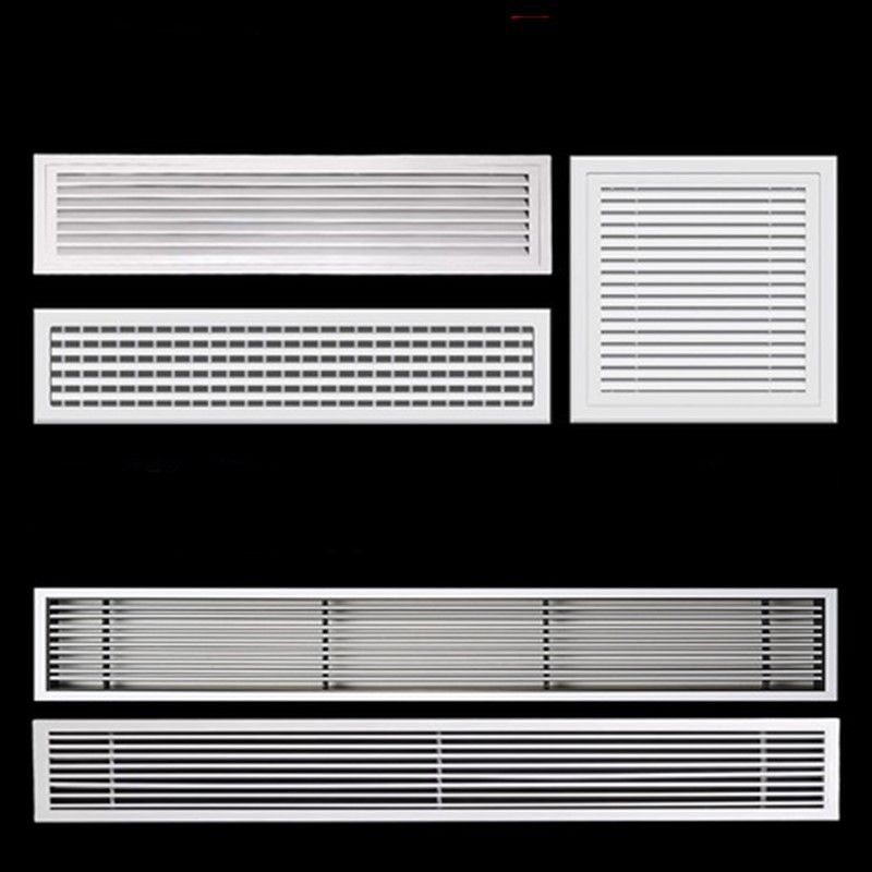 Lameli din aluminiu pentru perete exterior – ventilație rezistentă la ploaie pentru climatizare, grilă de evacuare și retur al aerului