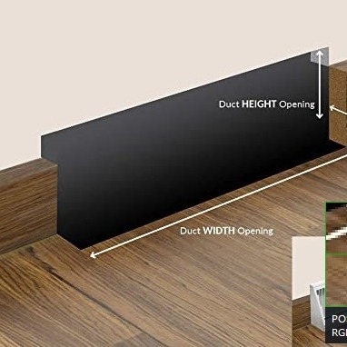 Ieșire de aer unghiulară pentru plintă – ventilație decorativă a podelei