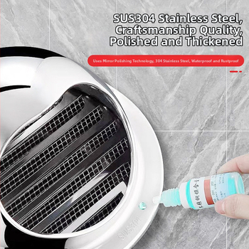 Capac de ventilație exterior din oțel inoxidabil 304, protecție împotriva vântului și ploilor, pentru ieșirea de aer a hotei de bucătărie și a băii