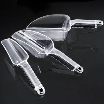 Set de linguri din plastic transparent albastre – multifuncțional, pentru făină, gheață, ceai și zahăr, aluat, alimente și orez