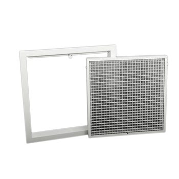 Grilă de retur tip ou cu filtru pentru aer condiționat central, deschizibilă